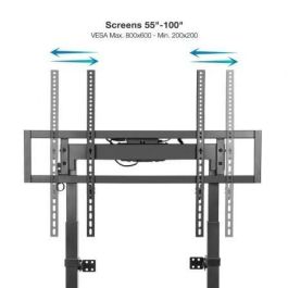 TooQ FSM01-B Soporte Suelo Pared Motorizado para TV 55-100", Regulable en Altura Eléctrico, hasta 120kg, VESA 800x600 Negro