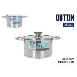 Hermes Cacerola de Acero Inoxidable 18 cm (2,8 L) con Tapa, apta para Inducción, para Cocina Doméstica (6 Unidades)