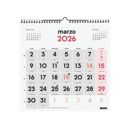 Finocam Calendario de Pared Números Grandes 30x30 cm Mv Neutro 2026 Anual con Espiral y Colgador para Oficina/Hogar Precio: 5.50000055. SKU: B19E2HHQH7