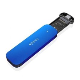 Aisens ASM2-026BLU Caja Externa para Disco SSD M.2 NVMe USB 3.2 Gen2 10Gbps de Aluminio, compatible 2242/2260/2280, Sin Tornillos Azul