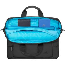 Rivacase 7521 Maletín Toploader Alpendorf para Portátiles 13.3"-14" (35.6 cm) Negro Poliéster RPET con Compartimento para Tablet
