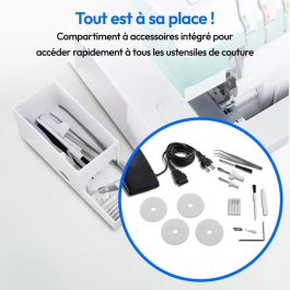 Medion SO 90 Remalladora 91W Tipo de aguja: 11, 14, 16 1200 rpm LED Turquesa