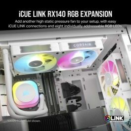 Corsair CO-9051023-WW Kit de Expansión de Ventilador PWM iCUE LINK RX140 RGB de 140 mm en Blanco para Refrigeración de PC