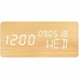 Evoom AUC3700527301990 Despertador 4 en 1: Visualización Hora, Fecha, Día, Temperatura - Madera Natural Precio: 37.50000056. SKU: B18R3JLCG7