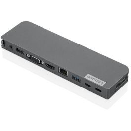 Lenovo USB-C Mini Dock Base Estación Multipuerto Compacta con HDMI, VGA, RJ45 Ethernet, USB-A, USB-C PD, Audio 4K Plug & Play