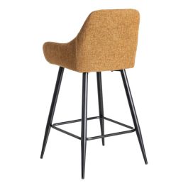 Taburete Marrón Tejido-Metal Salón 47 X 47 X 93 cm