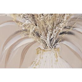 DKD Home Decor Cuadro Boho Beige Blanco 3 x 80 x 40 cm (4 Unidades)