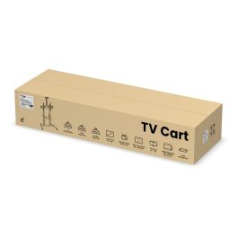 Equip Soporte de Suelo con Ruedas, Soporte para Pantalla de 60 a 100 Pulgadas, Brazo Compatible VESA 200x200 a 1000x600 mm, Inclinación y Giro Ajustables, Negro