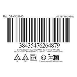 Quttin Fiambrera Redonda con Tapa, 400 cc, Ø15x6.2 cm (12 Unidades)