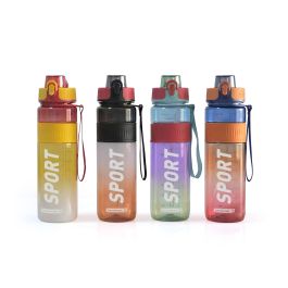 Bewinner Botella Sport de Agua Transparente Multicolor 1L - Hidratación Versátil y Ligera (12 Unidades)