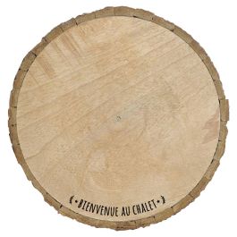 Home Deco Factory Individual de Madera Natural Rústico Diámetro 30 cm