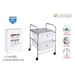 Confortime Cajonera de Metal con 2 Cajones de Plástico (2 Unidades) Precio: 47.59000059. SKU: S2210822