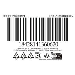 Inde Tarro de Cocina con Tapa de Bambú Colección Peixe, 10.9 cm de Largo x 11.1 cm de Ancho x 13.7 cm de Alto (24 Unidades)