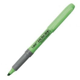 Marcador Fluor Bic Brite Liner Grip Verde 12 unidades
