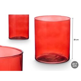 Jarrón de Cristal Cilíndrico 17 cm Diámetro x 20 cm Alto Color Teja - Giftdecor (4 Unidades) Precio: 26.49999946. SKU: B1CTW5VSC4