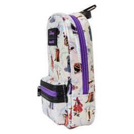 Loungefly Portatodo Iridiscente Villanas Disney, Piel Vegana, con Bolsillos y Presillas Interiores, 10.1x20.3x5cm