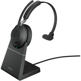 Jabra Evolve2 65 Mono UC Auricular Inalambrico Oficina/Centro de Llamadas con Estacion de Carga y Link 380a - Negro