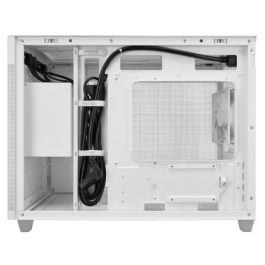 ASUS Prime AP201 MicroATX Mini Torre Blanco - Compatible con ATX, Ventiladores 120mm/140mm, Gestión de Cables
