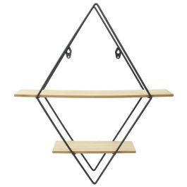 Home Deco Factory Estante Rombo Madera y Metal 40x10x46 cm