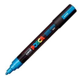 Posca Marcador Pc-5M No Permanente Punta Forma De Bala 1,8 - 2,5 mm Azul Metálico Precio: 3.50000002. SKU: B14K6HLZ6J