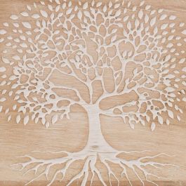 S/2 Cajas Blanco-Natural Madera de Mango 24 X 16 X 11 cm