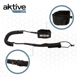 Leash Aktive Negro 20 cm Espiral Paddle Surf