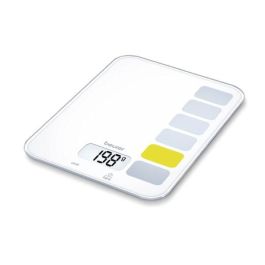 Beurer KS-19 SEQUENCE Balanza de Cocina Digital, Vidrio Ultra Plano, 5 kg, Tara, LCD, Blanco Precio: 12.50000059. SKU: S7600408