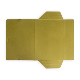 Liderpapel Carpeta Gomas Tres Solapas Cartón Plastificado Folio Color Amarillo