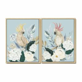 Cuadro Tropical DKD Home Decor Azul Blanco 4 x 80 x 60 cm (2 Unidades) Precio: 46.49999992. SKU: S3018401