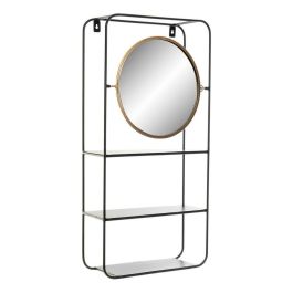 Estantería de Baño DKD Home Decor Cristal Negro Metal (32 x 12 x 65 cm)