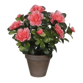 Azalea artificial melocotón en tiesto gris ø11,5x27cm Precio: 12.68999963. SKU: S7908172