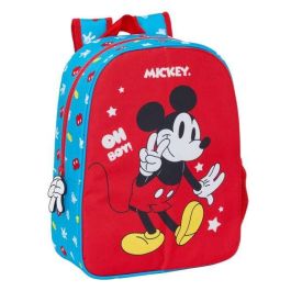 Mochila Escolar Mickey Mouse Clubhouse Fantastic Azul Rojo 26 x 34 x 11 cm