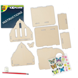 Ses Creative SES8710341252045 Hotel de Mariposas Juguete Educativo para Construir y Decorar