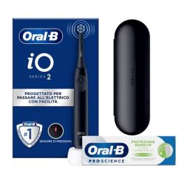Oral-B Cepillo de dientes eléctrico iO2 Negro - 3 modos - Temporizador de 2 minutos - AAAPZ07396