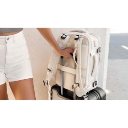 Numada Mochila Explorer Backpack B40 Beige 20L, 40x25x20cm, 13 Compartimentos, Puerto USB, Impermeable