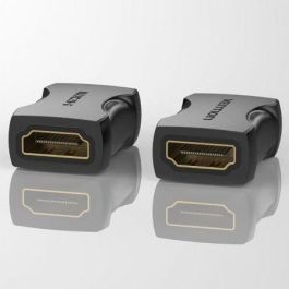 Vention AIRB0-2 Adaptador Conector HDMI 2.0 Hembra a Hembra 4K 60Hz. Acoplador Extensor de Cable HDMI Negro - Pack 2 Unidades