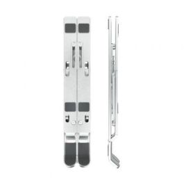 TooQ TQLRS0033-AL Soporte Elevador Plegable para Portátiles 11-15", Tablets y Móviles, 7 Niveles de Altura, Ventilación, Antideslizante Plata
