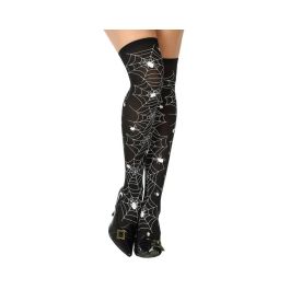 Medias Negras Altas con Telarañas Blancas para Mujer - Complemento Perfecto para Halloween y Fiestas Temáticas Precio: 1.68999974. SKU: S1129954