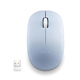 NGS Ratón Óptico Inalámbrico Fog Pro Blue 1000 DPI USB con Botones Silenciosos, Nano USB, Ambidiestro, Alcance 10m