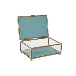 Joyero Mediterraneo DKD Home Decor Azul Celeste Turquesa 10 x 6 x 15 cm (2 Unidades)