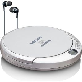 Lenco CD-201 Reproductor de CD Portátil Plata con MP3 y Antichoque. Ideal para viajes
