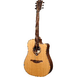 Lag Guitarra Acústica Dreadnought Cutaway Tramontane 170 A/E Natural con Tapa de Cedro, Fondo y Aros de Khaya, Acabado Satinado y Electrónica Astro-Lag