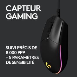 Logitech G203 Ratón Gaming LIGHTSYNC RGB personalizable, 8.000 DPI, 6 Botones Programables, USB, Negro Logitech G203 Ratón Gaming LIGHTSYNC RGB personalizable, 8.000 DPI, 6 Botones Programables, USB, Negro