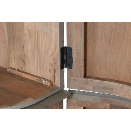 DKD Home Decor Vitrina Sixties Gris Negro 177 x 40 x 180 cm con 6 Puertas y 8 Estanterías