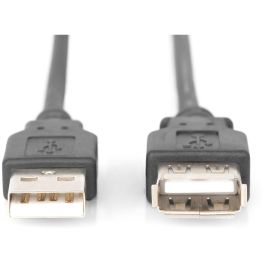 DIGITUS USB 2.0 Verlängerungskabel Typ A -A St/Bu 1.8m schw