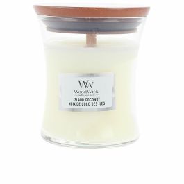 Woodwick MINI vela #Island Coconut 85 gr - Fragancia tropical y mecha de madera