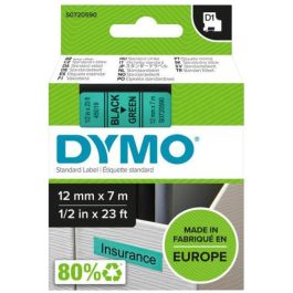 DYMO Cinta LM D1 12mmx7m Negro/verde