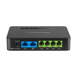 Grandstream Adaptador de Teléfono Analógico HT814, 4 puertos FXS, Router Gigabit NAT para VoIP, QoS, SRTP, TLS/SIPS/HTTPS