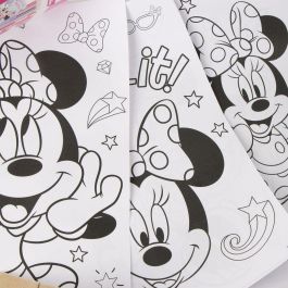 Cerdá Set de Papelería para Colorear y Dibujar de Minnie Rosa para Niños y Niñas +3 Años, Incluye Artículos Esenciales, 8x24x8 cm