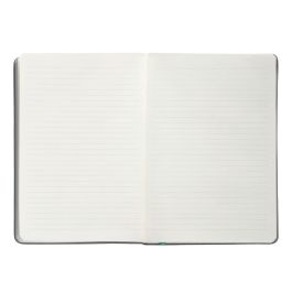 Cuaderno Con Gomilla Antartik Notes Tapa Dura A5 Hojas Rayas Gris Y Turquesa 100 Hojas 80 gr Fsc